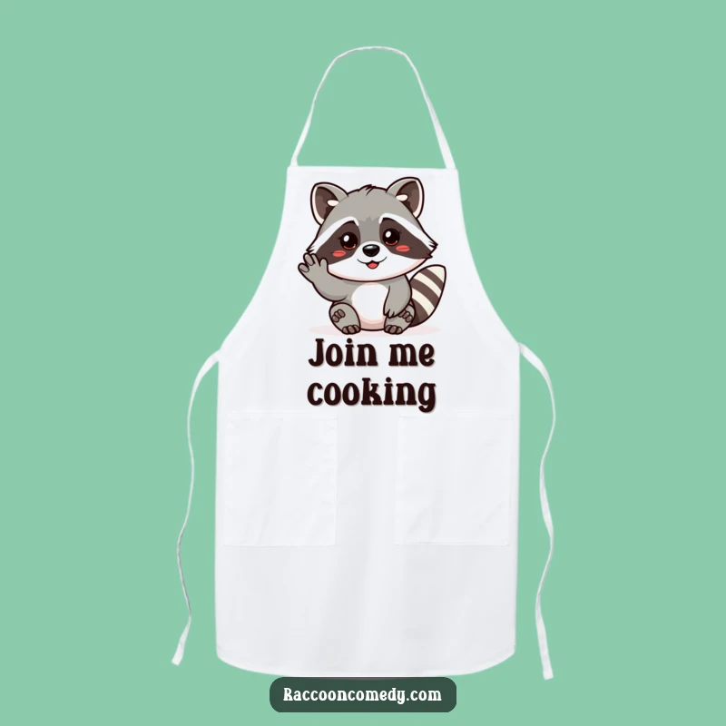 Friendly Raccoon Chef Apron: Invite Guests to Your Culinary Fun!