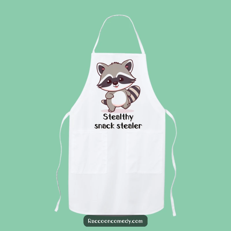 Funny Kawaii Raccoon Apron - Stealthy Chef, Perfect Funny Gift for Home Cooks