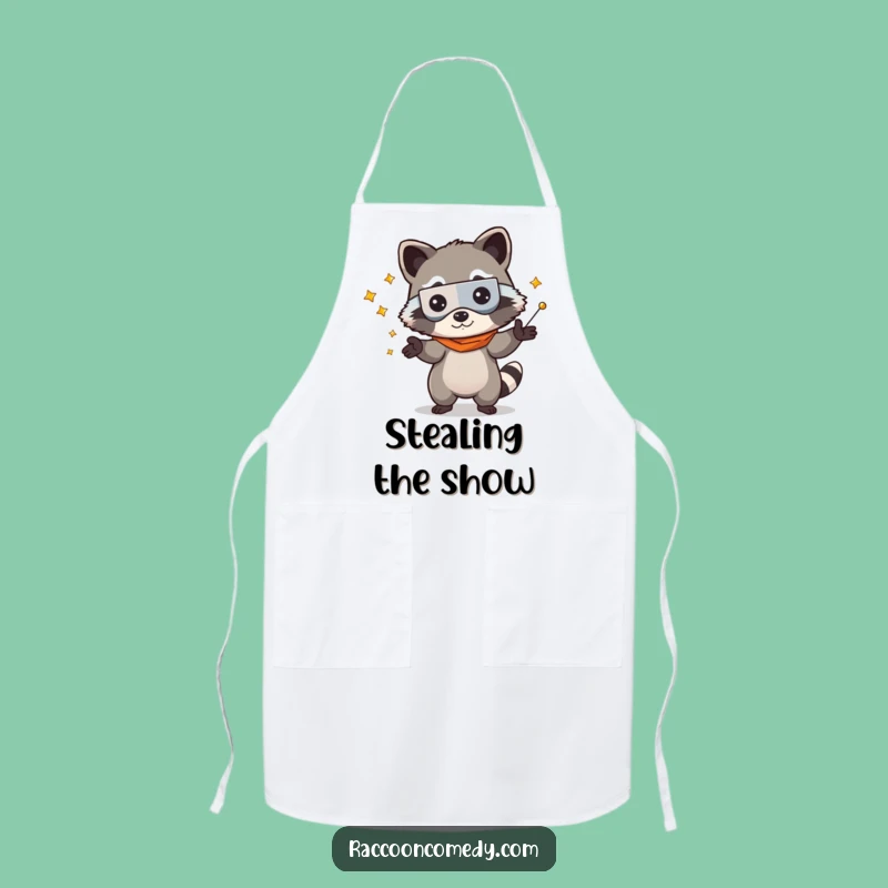 Funny Kawaii Raccoon Bandit Apron: Cook Up Some Laughs with This Playful Kitchen Essential