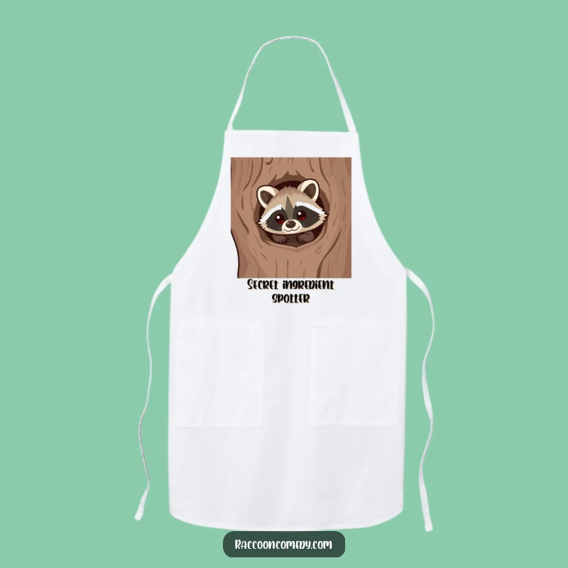 Funny Kawaii Raccoon Curious Apron - Hilarious Kitchen Accessory for Explorers