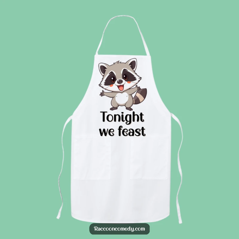 Funny Raccoon Spy Apron: Cook Up Some Sneaky Fun!