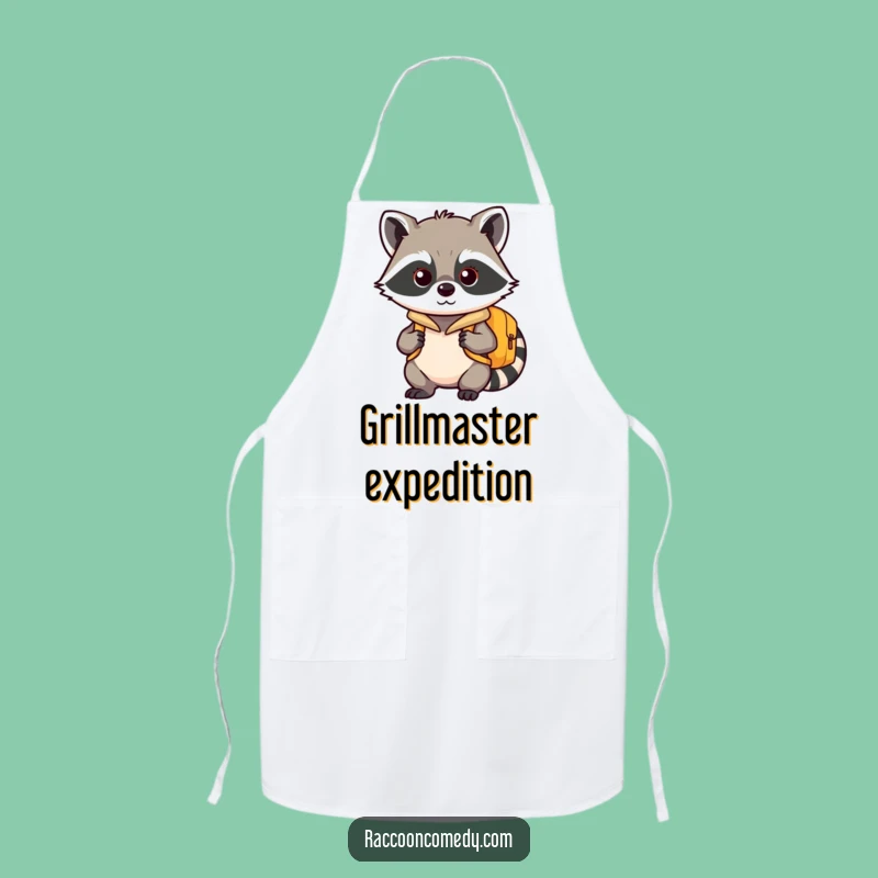 Funny Kawaii Raccoon Adventure Apron - Explorer in the Kitchen, Perfect Funny Gift