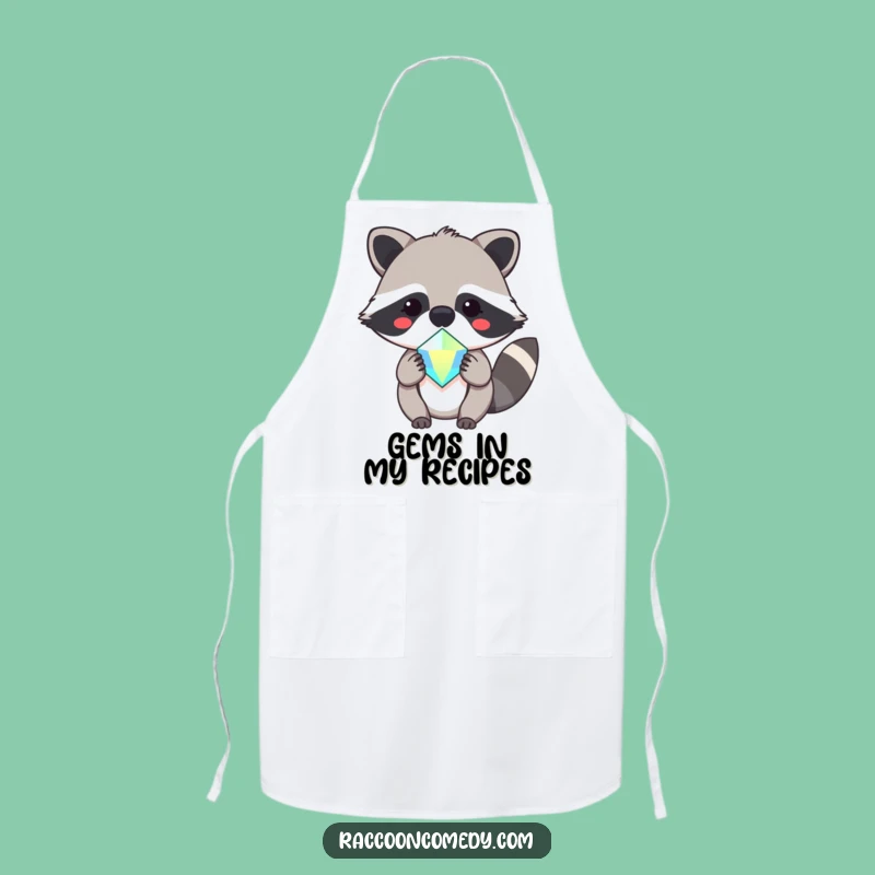 Kawaii Raccoon Chef Apron: Cook with Sparkle and Joy!