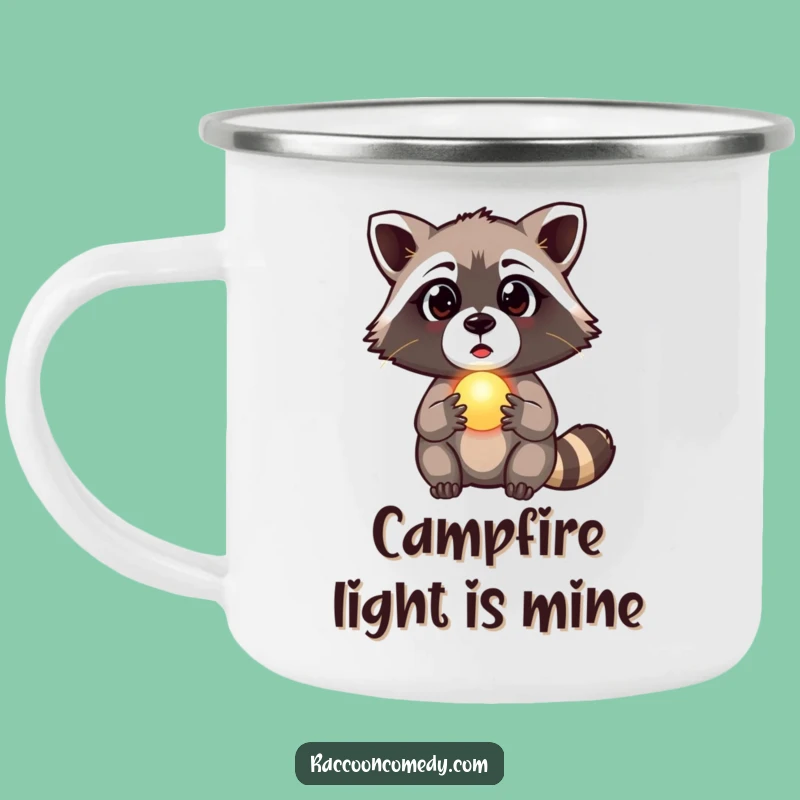 Funny Raccoon Orb Camping Mug - Campfire Mystery, Hilarious Outdoor Funny Gift!