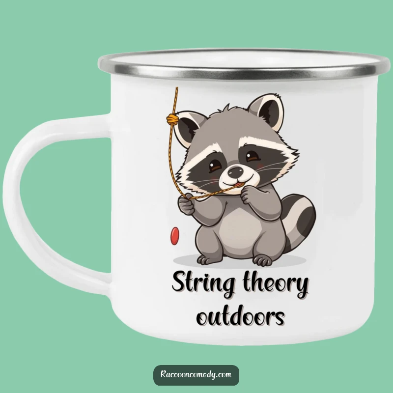 Funny Kawaii Raccoon Playful Camping Mug - Trailside Fun, Perfect Funny Gift