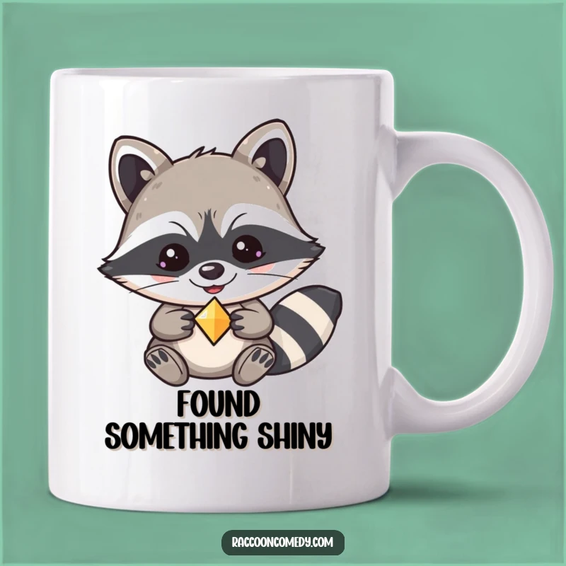 Funny Kawaii Raccoon Trinket Mug - Mischievous Thief, Perfect Funny Gift