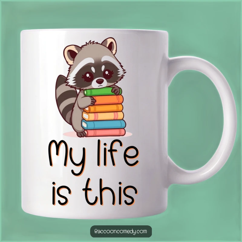 Funny Raccoon Balancing Act Mug: Hilarious Gift for Clumsy Friends!
