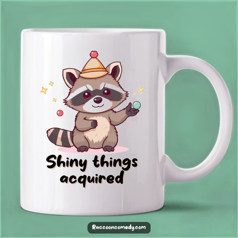 Funny Raccoon Juggling Hat Mug, Hilarious Artist Gift for a Skilled Friend