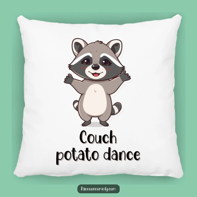Funny Dancing Raccoon Pillow: Snuggle Up with Festivity