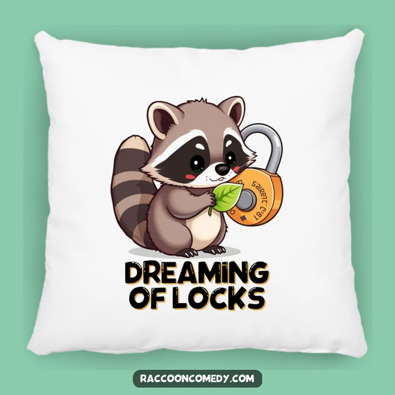 Funny Kawaii Raccoon Leaf Lock Pillow: Cozy Comfort with a Touch of Whimsical Magic