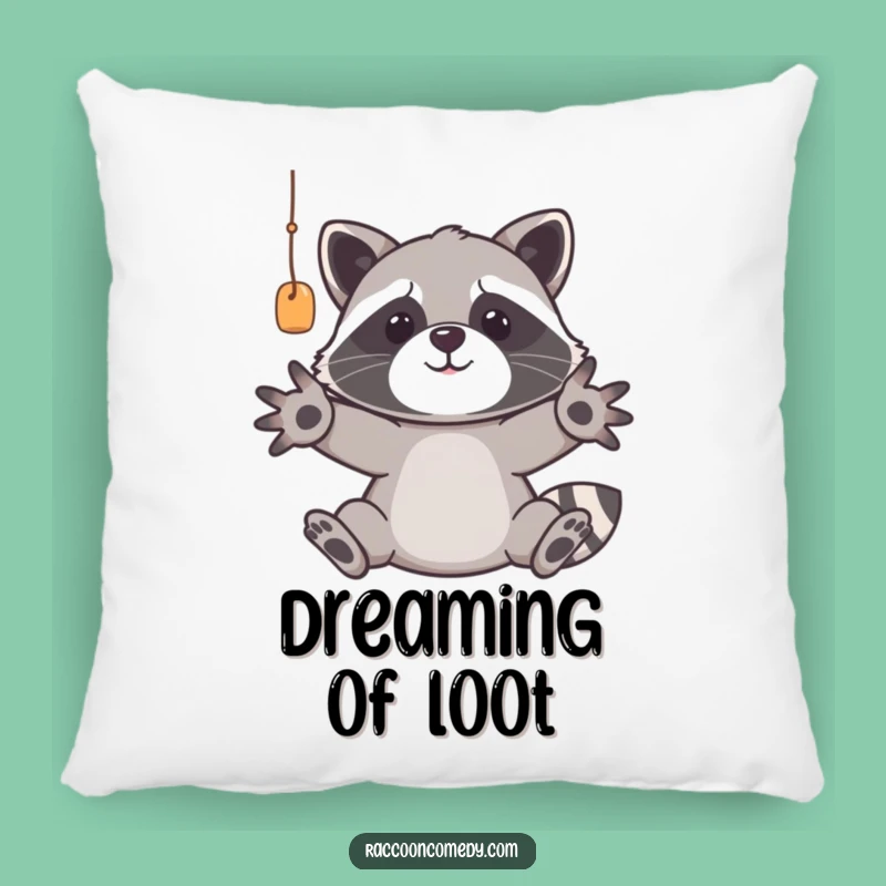 Funny Raccoon Pillow: Soft Trash Panda Accent for Cozy, Comical Living Spaces