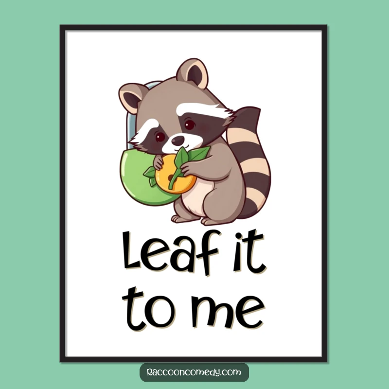 Funny Kawaii Raccoon Digital Art - Instant Whimsy & Cute Gift!