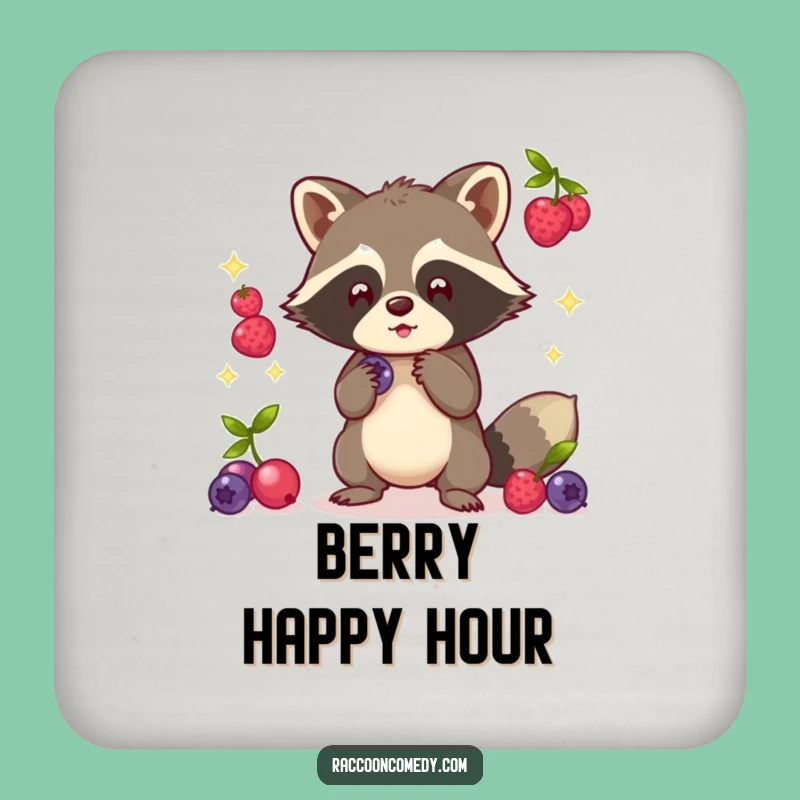 Funny Kawaii Raccoon Juggling Coaster - Protect Surfaces with Adorable Skill