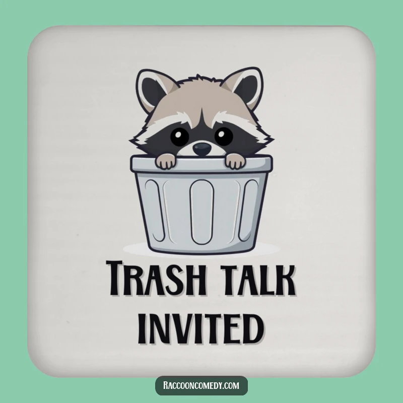 Funny Mischievous Raccoon Coasters, Protect Surfaces with Hilarious Bandit Charm