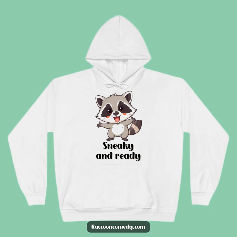 Cozy Funny Raccoon Adventure Hoodie: Your Partner in Sneaky Fun!