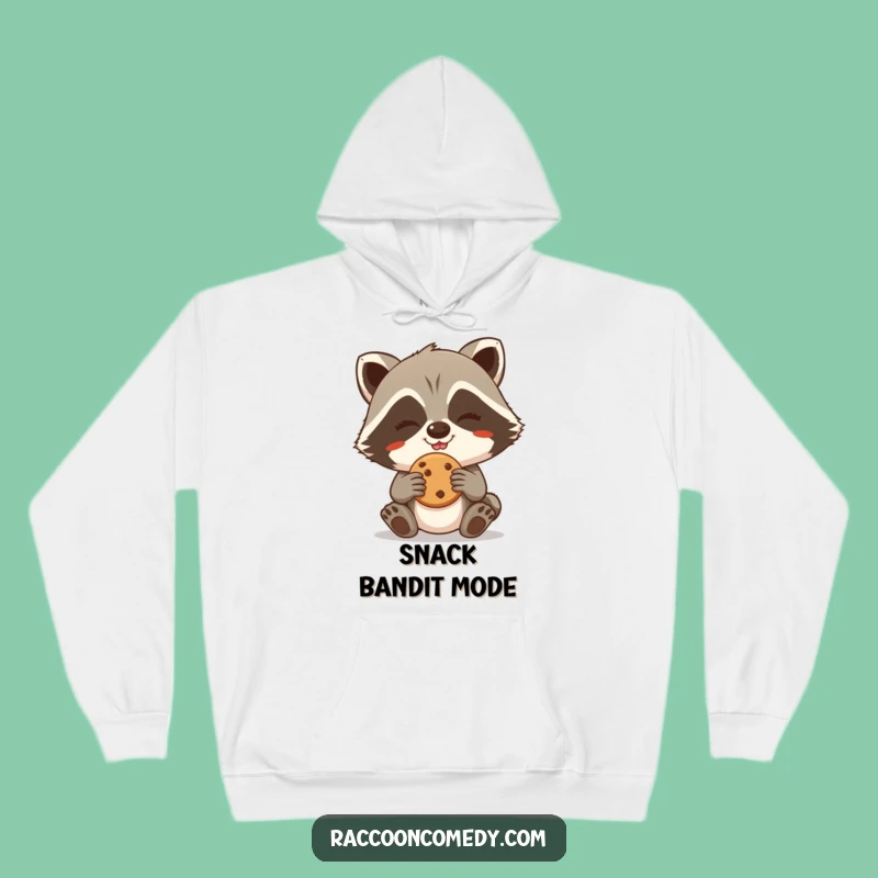 Funny Giggling Raccoon Cookie Steal Hoodie - Cozy Mischief Wear Gift