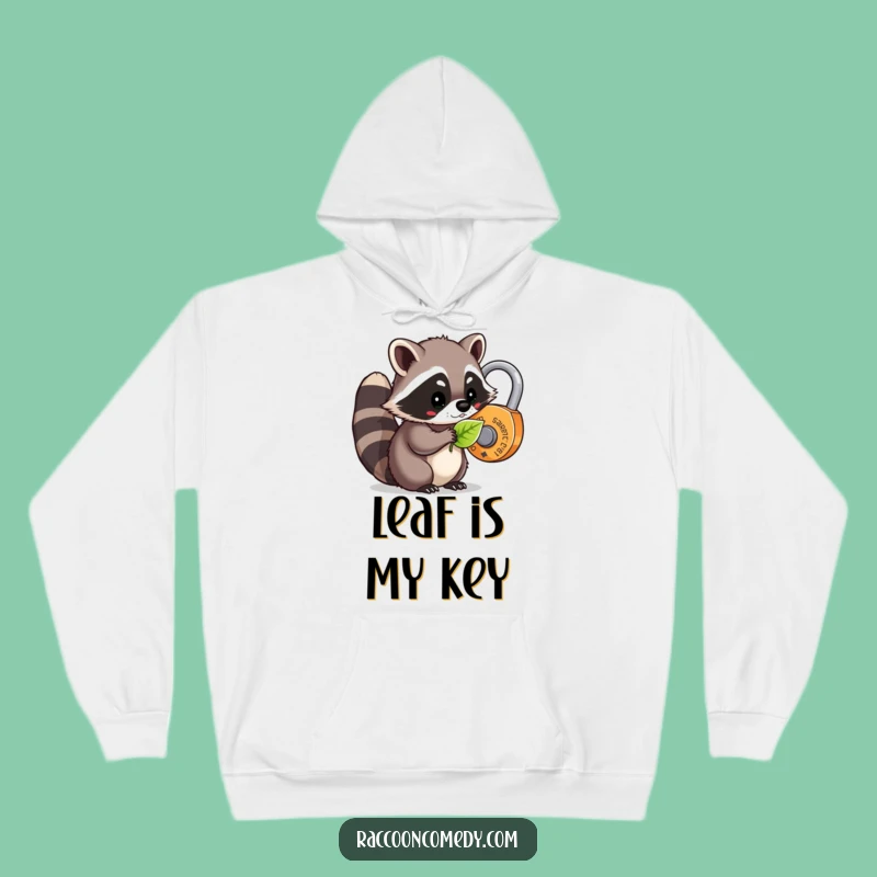 Funny Kawaii Raccoon Leaf Lock Hoodie: Cozy Comfort Meets Whimsical Nature Charm
