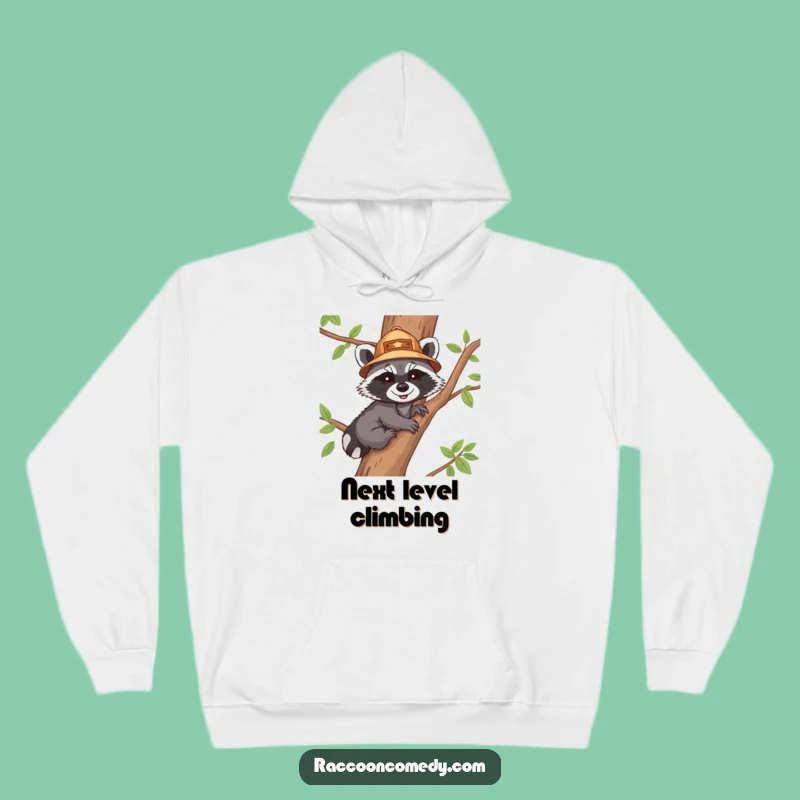 Cozy Funny Raccoon Explorer Hoodie - Warm & Whimsical Adventure Gift