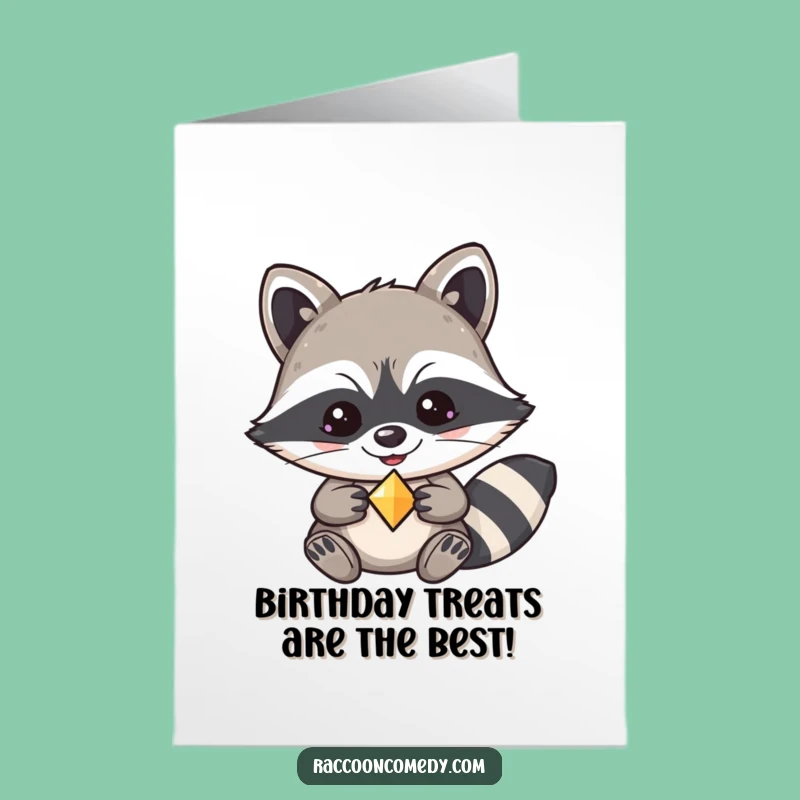 Free Printable Kawaii Raccoon Birthday Card: A Mischievous Gift of Fun!