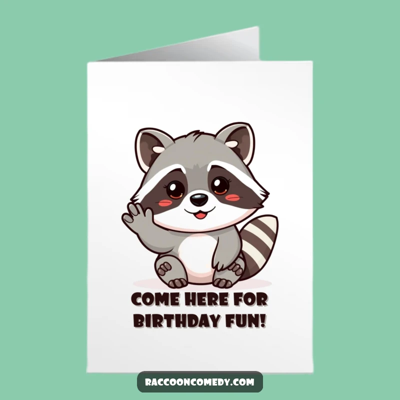 Free Printable Birthday Card: Friendly Raccoon Invite, Fun DIY Birthday Gift!