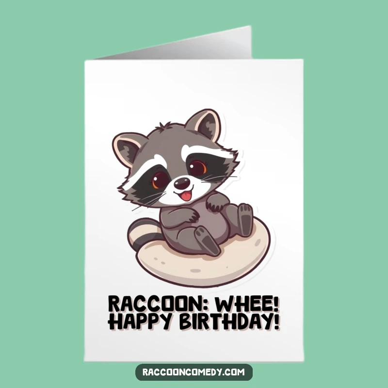 Free Printable Raccoon Birthday Card: Hilarious Sliding Fun for a Joyful Celebration