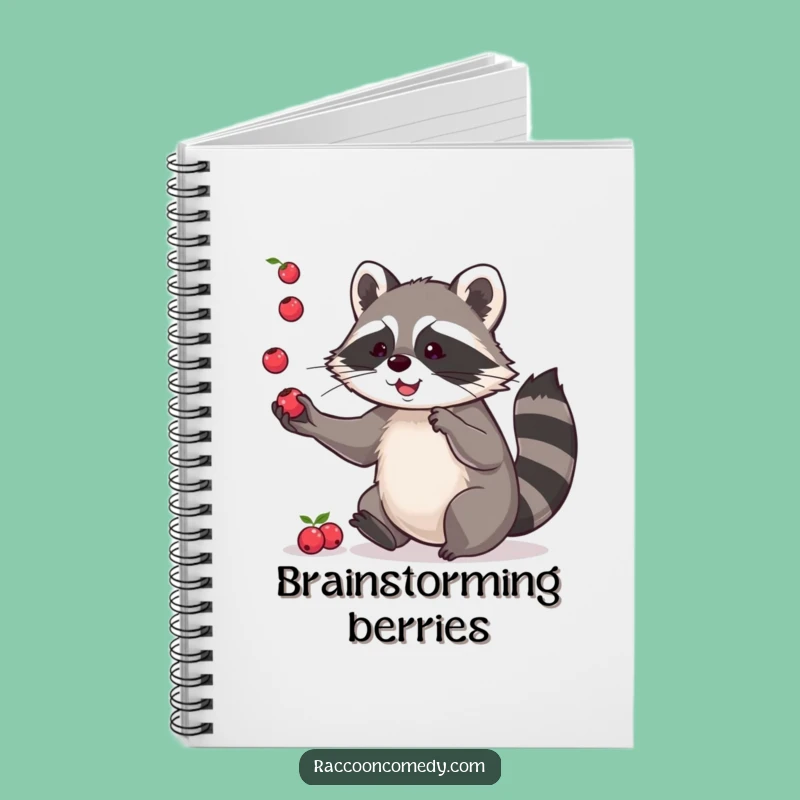 Funny Raccoon Notebook: Playful Berry Juggler Cover, Perfect for Jotting Talented Ideas, Funny Gift