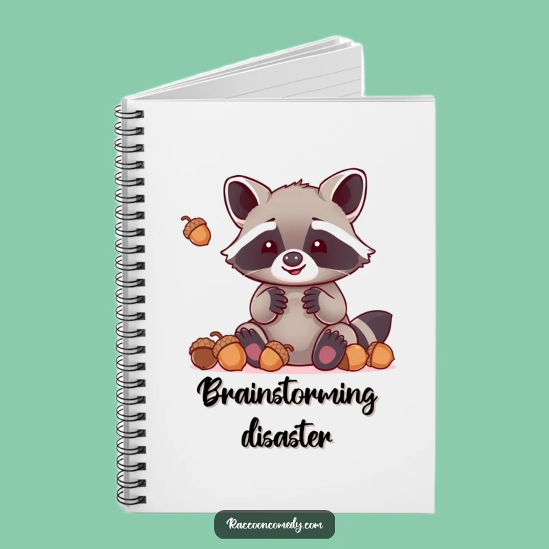 Funny Kawaii Raccoon Notebook: Juggling Acorns, Perfect for Humorous Notes