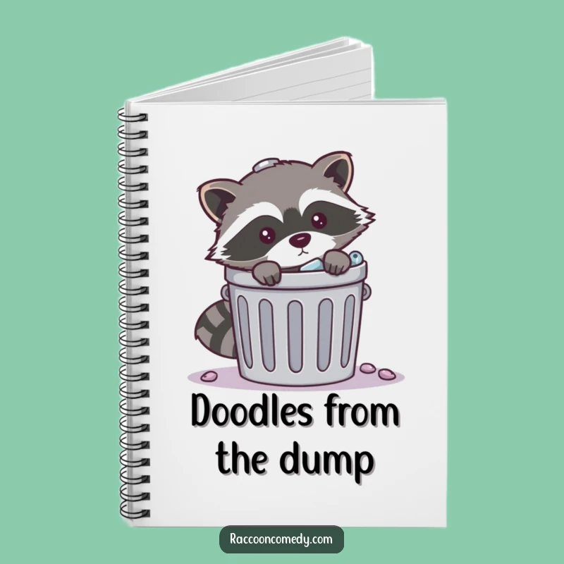 Funny Mischievous Raccoon Trash Notebook: Jot Down Secrets with Bandit Charm