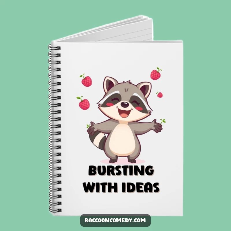 Funny Raccoon Berry Juggler Notebook: Jot Down Ideas with Joyful Flair