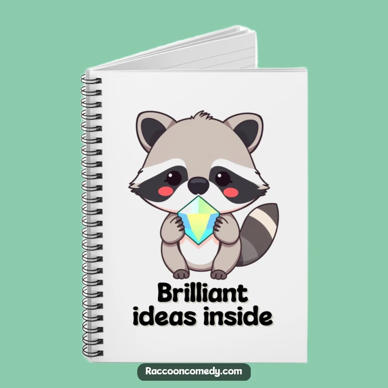Kawaii Raccoon Gem Journal: Record Your Precious Thoughts!