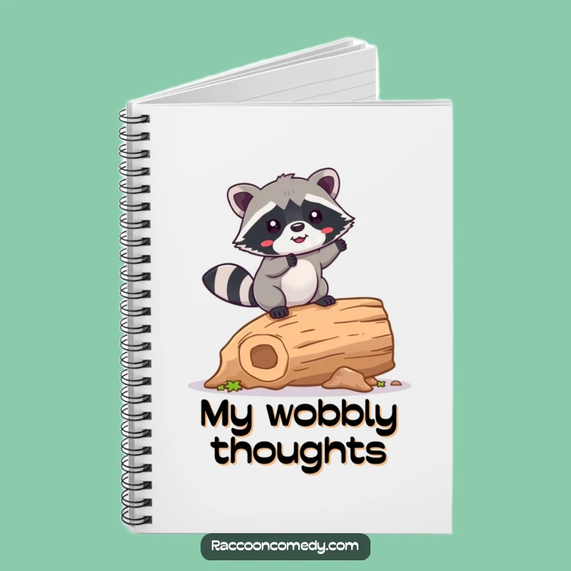 Funny Kawaii Raccoon Balancing Notebook: Cute Journal for Ideas