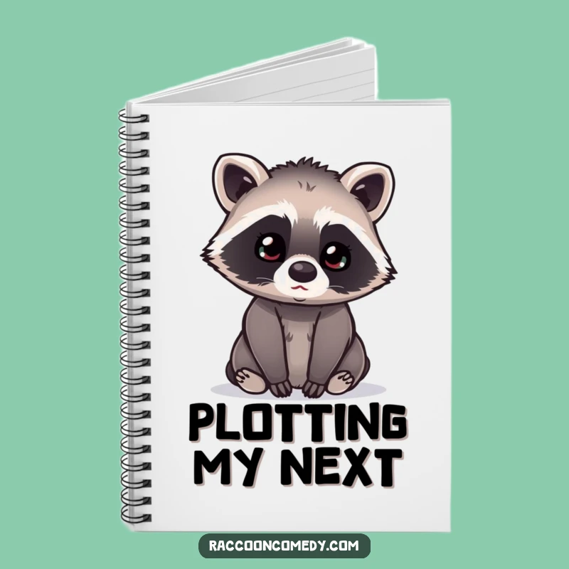 Funny Kawaii Raccoon Notebook: Curious Listener, Perfect for Thoughtful Notes