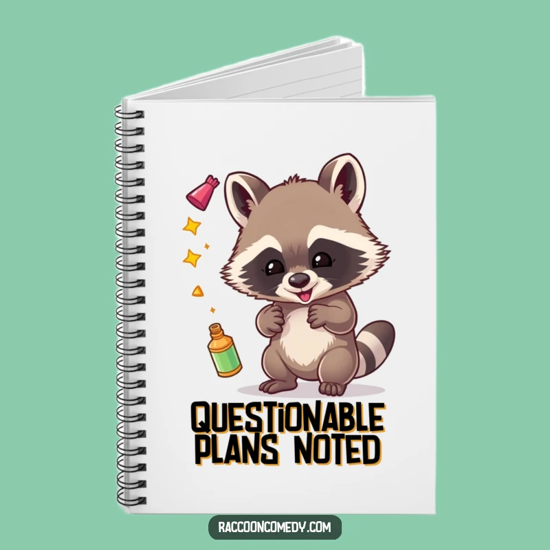 Funny Raccoon Juggling Notebook: Jot Down Your Shiny Ideas