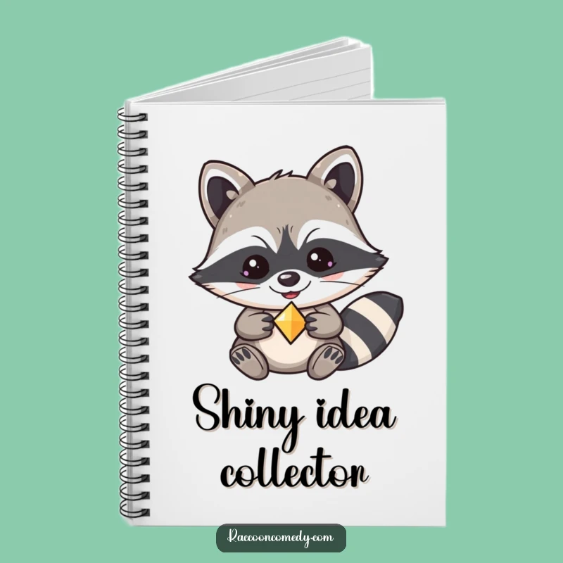 Funny Kawaii Raccoon Mischief Notebook - Jot Down Treasures, Perfect Funny Gift