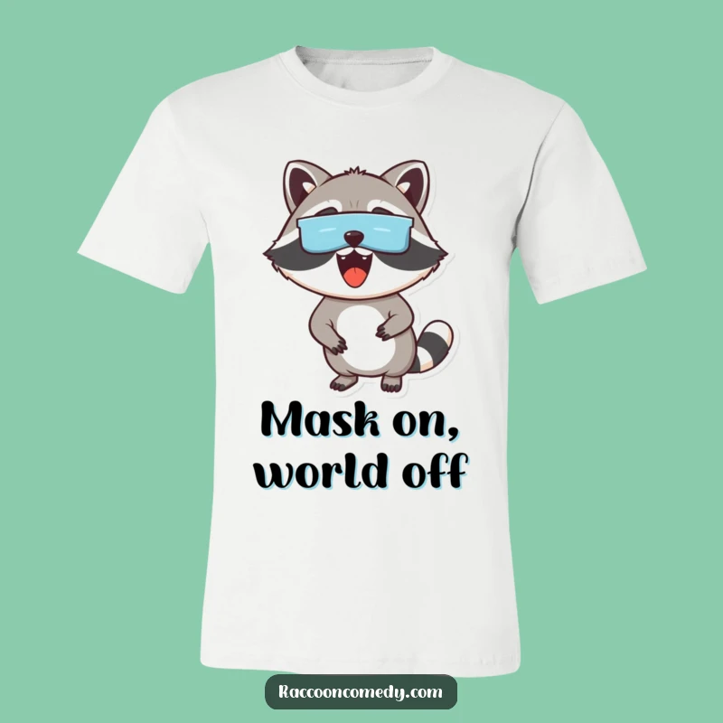 Funny Excited Raccoon T-Shirt: Masked Curiosity, Great Gift Tee