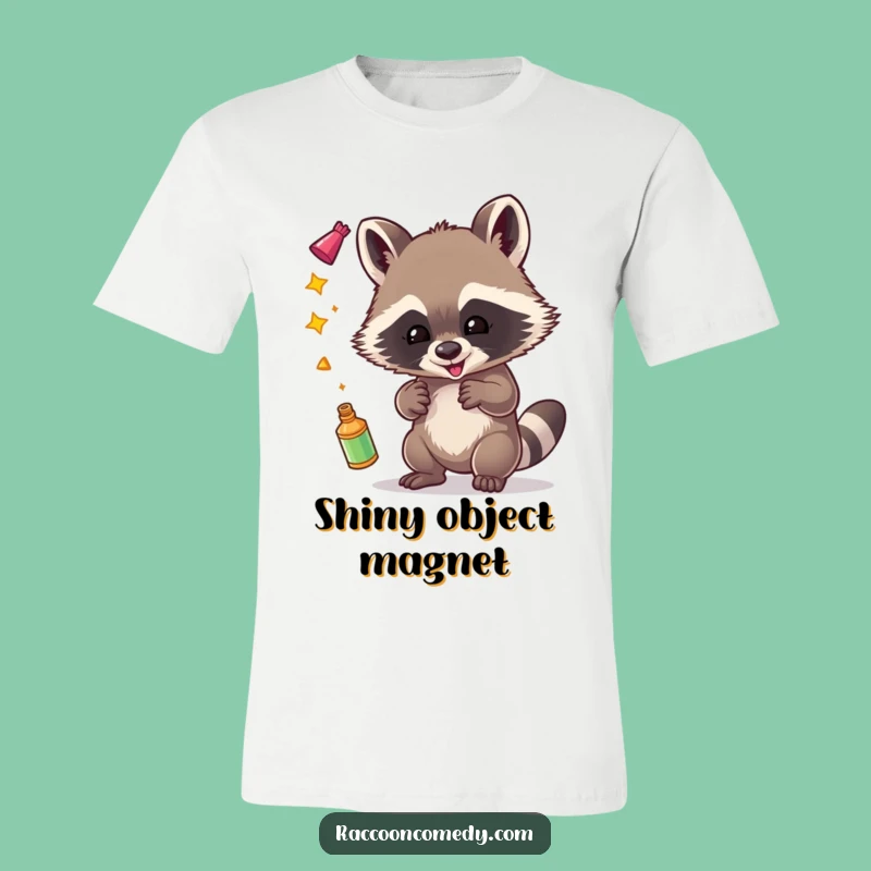 Funny Raccoon Juggling T-Shirt: Wear Your Love for Shiny Things