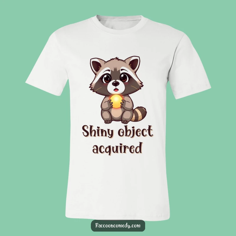 Funny Surprised Raccoon Orb T-Shirt - Mystical Animal Tee, Ideal Funny Gift!