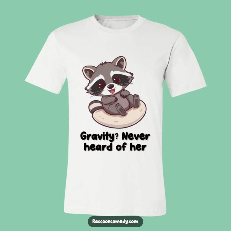 Funny Raccoon Sliding T-Shirt: Wearable Comedy, Perfect Humorous Animal Gift