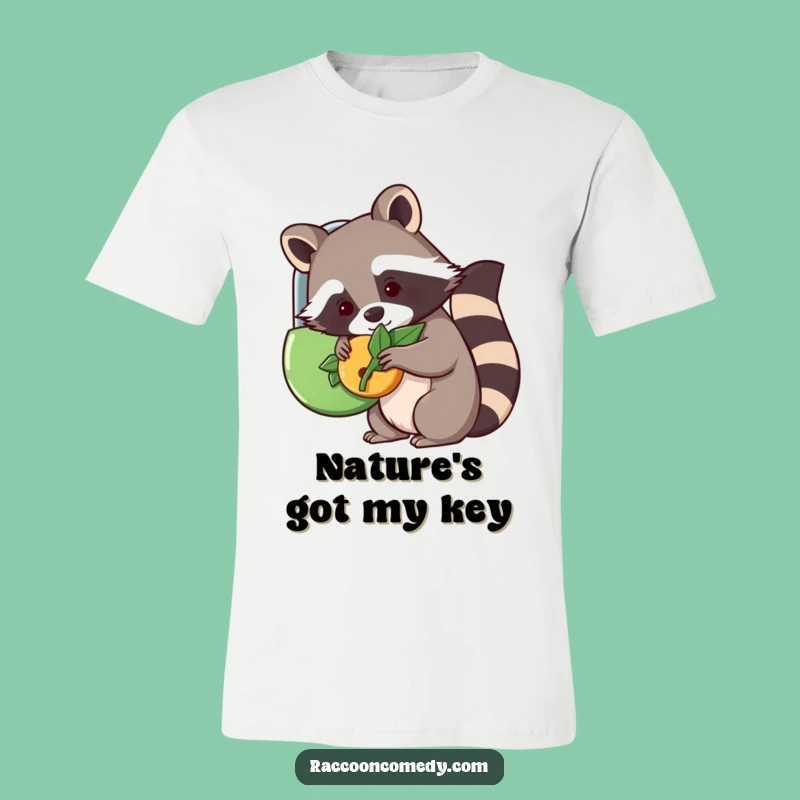 Funny Kawaii Raccoon Leaf Lock Shirt - Hilarious & Cute Tee Gift!