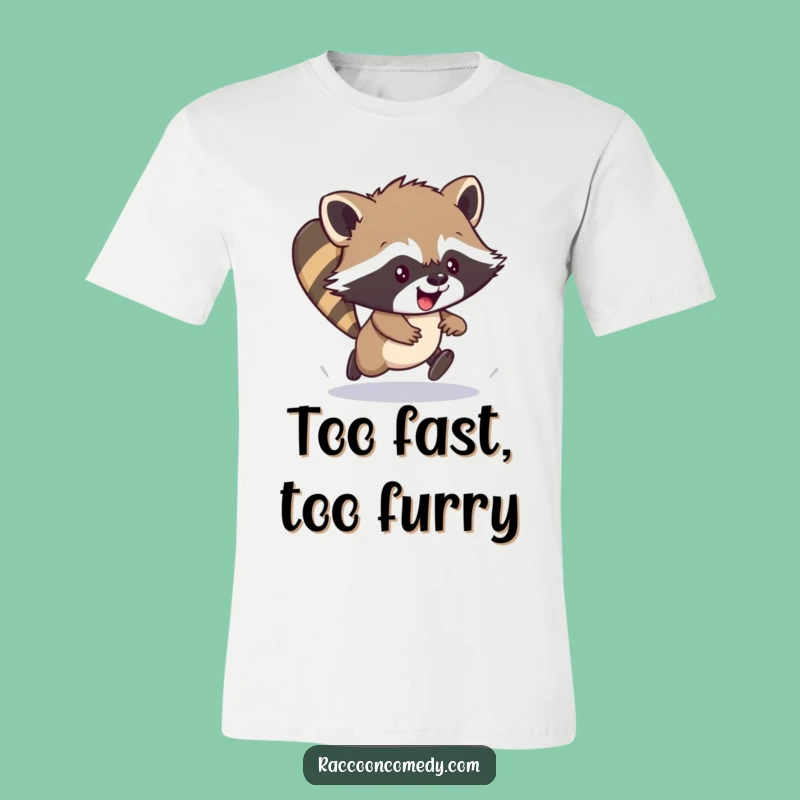 Funny Excitable Raccoon T-Shirt - Clumsy Cub Delightful Tee