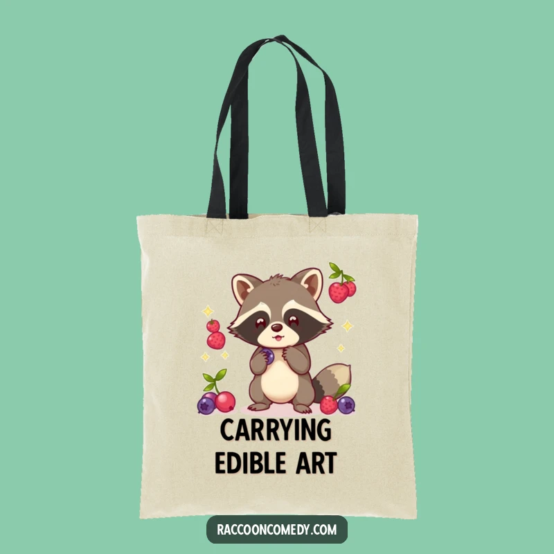 Funny Kawaii Raccoon Juggling Tote Bag - Carry Your Treasures Hilariously