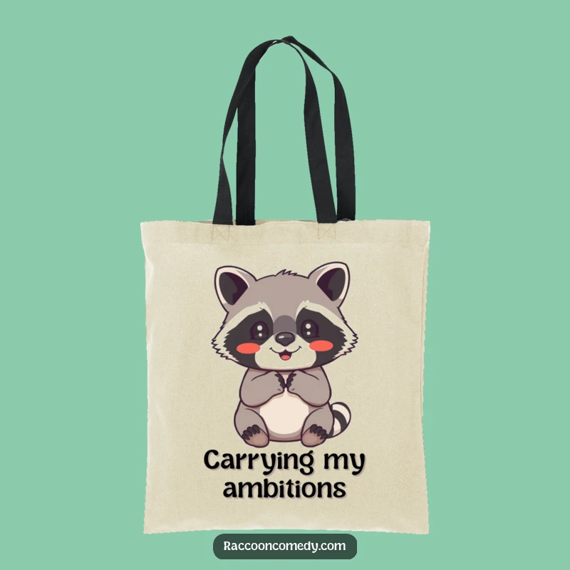 Funny Raccoon Delight Tote Bag: Carry Happiness, Hilarious Art, Perfect Gift
