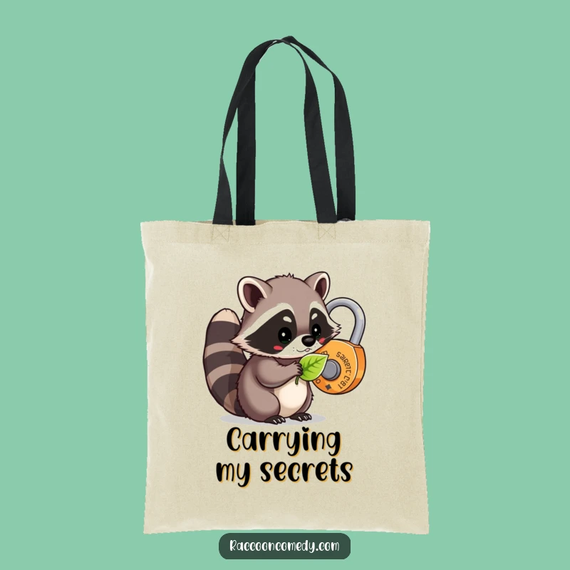 Funny Kawaii Raccoon Leaf Lock Tote Bag: Carry Your Essentials with Nature's Whimsical Charm
