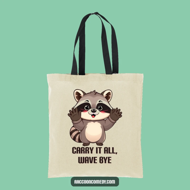 Funny Kawaii Raccoon Tote Bag - Carry Your Essentials with Cute Style!