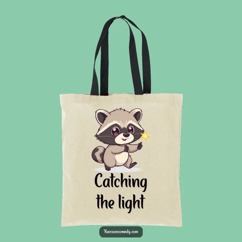 Funny Playful Raccoon Tote Bag, Carry Your Magic with Hilarious Style