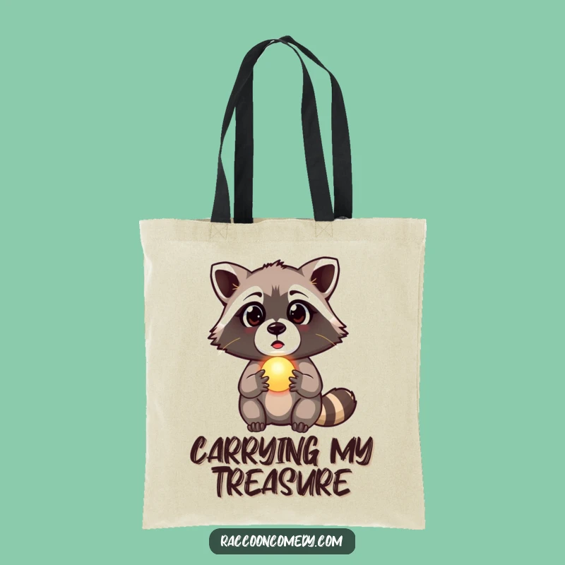 Funny Raccoon Orb Tote Bag - Mysterious Carryall, Great Funny Gift!