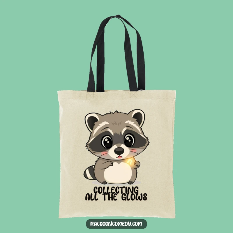 Funny Surprised Raccoon Firefly Tote Bag: Carry Enchantment, Practical Funny Gift!